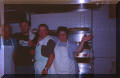 Alla cucina del Club: Nicola, Giulio, Giannino, Maria Giovanna