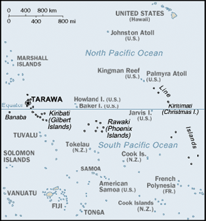North Pacific Ocean with Tarawa